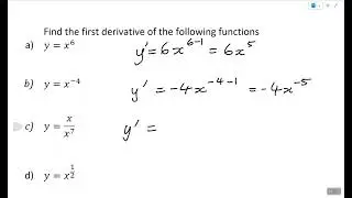 Basic Derivative Practice + Fractional Indices (Methods)