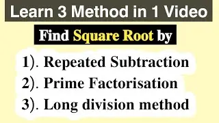 Square root by three methods