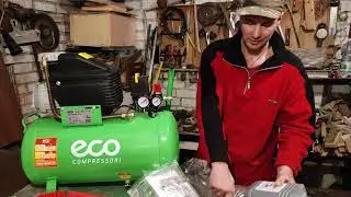 Обзор воздушного компрессора ECO AE-501-3 Подготовка перед первым запуском 