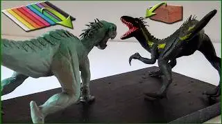 SCORPIUS REX VS INDORAPTOR WITH CLAY/PLASTILINA.