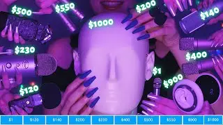 Asmr $1 Microphone VS $1,000 Microphone | 10 Mics Test - Which One Can Make You Tingle? No Talking