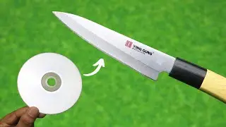 Amazing Method To Sharpen A Knife Like A Razor Sharp! DIY with CD