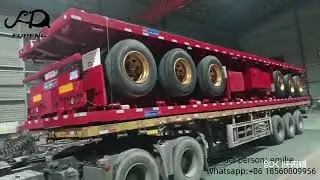 Flatbed semi trailers are ready to ship, stack them up to make the shipping cost lowest
