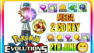 2 CD~Keys😍MEGA~CD KEY🥰1st JUNE Mega key 2022🥳 || Pokemon evolution Android iOs