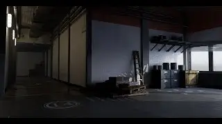Unreal engine Game Environment Abandoned Facility.