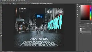 TEXTO EN PERSPECTIVA FACIL PHOTOSHOP 2023 / PONER TEXTO EN EL PISO EN PHOTOSHOP 2023