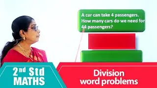 2nd Std Maths | Division - Word Problems | Mathematics Class -2 | Maths Part-208