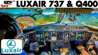 Special Approach in Corsica | A Day with Luxair on B737 & Q400