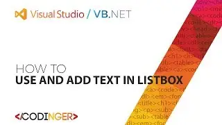 VB NET - How to use and adding text in Listbox