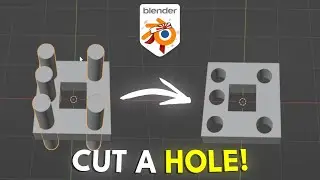 How to Cut a Hole in Blender in 1 Minute!