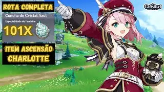 ROTA DE CONCHA DE CRISTAL AZUL - ITEM ASCENSÃO CHARLOTTE - [GENSHIN IMPACT]