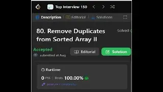 80. Remove Duplicates from Sorted Array -2 || LeetCode Top 150 ||  LogicBytesbyAK || JAVA ||