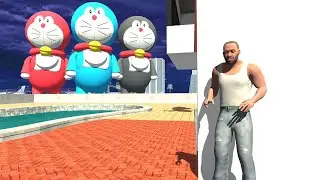 FRANKLIN FIGHT DOREMON - Indian Bike Driving 3d