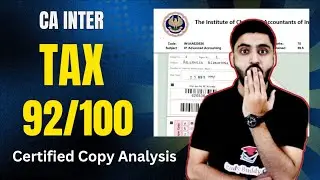 TAX Certified Copy Analysis CA Inter Sep 24 TAXATION ICAI Exam AIR 1 CA Inter CA Pratik Thakkar