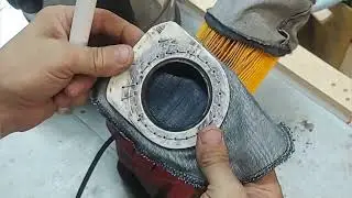 How to make a filter for an industrial vacuum cleaner from old jeans.