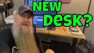 NEW STANDING DESK DAY! Husky 62" Adjustable Height Solid Wood Top Workbench!