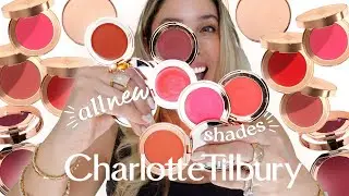 CHARLOTTE TILBURY CREAM BLUSHES : SWATCHES OF ALL THE NEW SHADES OF *ISLAND GLOW LIP & CHEEK TINTS*