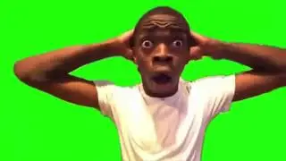 Shocked Face Meme - Green Screen  