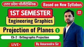 Lec-22 Engineering Graphics II Projection of Planes @PolytechnicPathshala