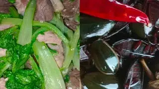 កន្ទេសឡង់លីង និងឆាស្ពៃ ម្ហូបបែបស្រុកស្រែ #delicious
