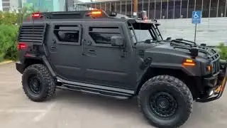 Hummer h2 rock interior and exterior in black
