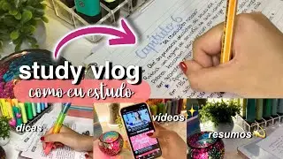 STUDY VLOG Produtivo | Estude comigo | Rotina de estudos (narrado)