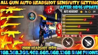 Free Fire Max Auto Headshots Settling ☠️⚙️ |  😱 Best Sensitivity 4gb , 6gb ram 📱 After Update [OB48]