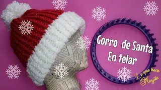 Gorro con Telar redondo de Santa Claus
