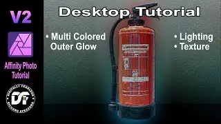 Affinity Photo 2 tutorial- Multi colored outer glow plus texture and lighting.