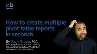 How to create multiple pivot table reports in seconds