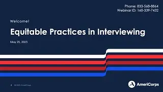 Equitable Practices in Interviewing (5/25/23)