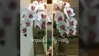 Arranjo de orquídeas em EVA. (minha página  www.facebook.com/orquideasbypatty)