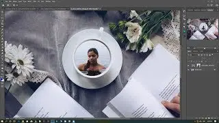 Photoshop 2019 image manipulation using Frame Tool