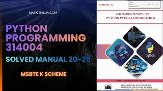 PYTHON PROGRAMMING 314004 SOLVED PRACTICAL 21-25 MSBTE KSCHEME COMPUTER ENGINEERING