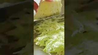 How to chop cabbage.หั่นกะหล่ำปลีกินกับหมูกะทะ กินกับขนมจีนน้ำยา