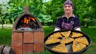 We Cooked Crispy Homemade Samosa Like In Uzbekistan! - Samsa recipe cooked in the Village Oven