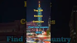 Top 100 Richest Countries In The World ( In One Minute ) 