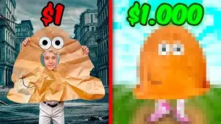 traje de POU de 1$ vs 1000$