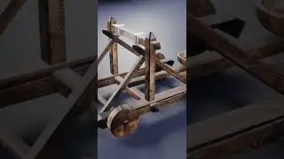 3D катапульта, для игры моделирование в 