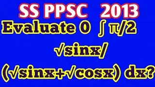 Evaluate 0  ∫ π/2 √sinx/(√sinx+√cosx) dx?||What is the integral of sinxcosx from 0 to pi?