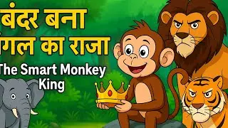 बंदर बना जंगल का राजा 🐵👑 | The Smart Monkey King | Animated Story