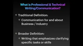 Introduction to Professional Writing - Technical Communication
