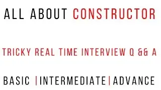 Java Interview FAQs || Interview questions on constructor || TRICKY QUESTIONS