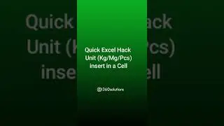 How to add unit to cells in Excel | 