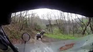 Honda Pioneer 500 rolls on it's side, but wait.....for the end!