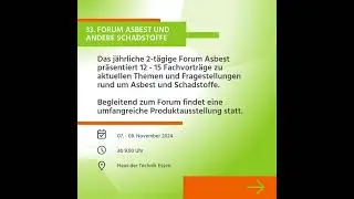 33. Forum Asbest