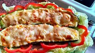 Фаршированные кабачки ЛОДОЧКИ в духовке. ✔️Домашняя кухня