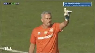 Jose Mourinho concedes a goal in his first game as a Goalkeeper