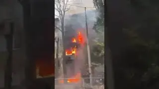 ⚡️В #Киеве на #жилой дом упали  обломки сбитой системой ПВО ракеты. После ракетного #shorts #россия