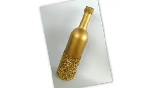 Декор бутылки своими руками. Декор рисом. Простой и быстрый декор